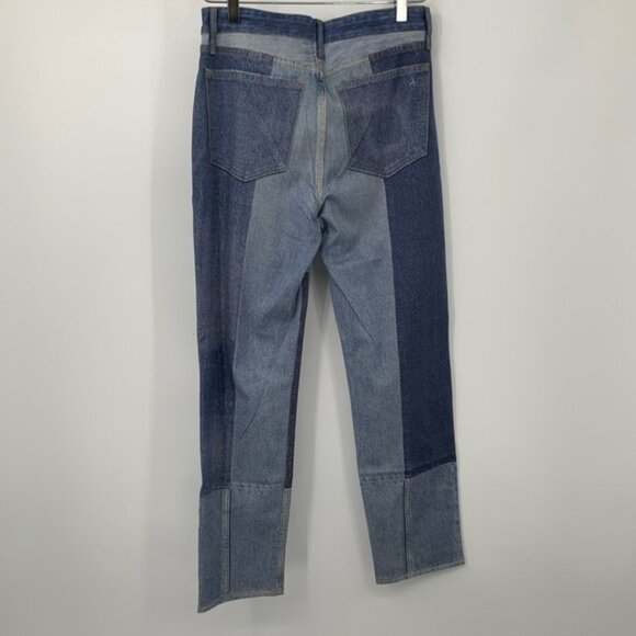 Rag & Bone Nina Miramar cigarette jeans Bryon patchwork ankle printed new 25 - Picture 3 of 4